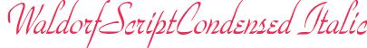 WaldorfScriptCondensed Italic